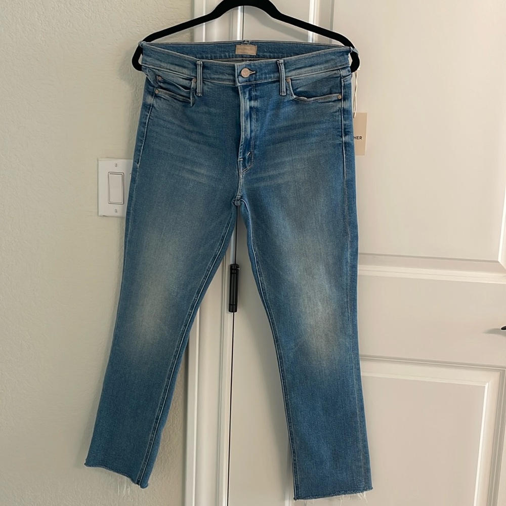 MOTHER Mid Rise Dazzler Ankle Fray jeans sz 31. New with tags
